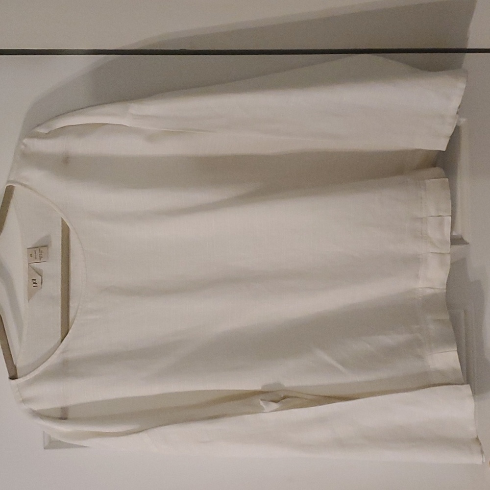 Women's J Jill 2x white linen top